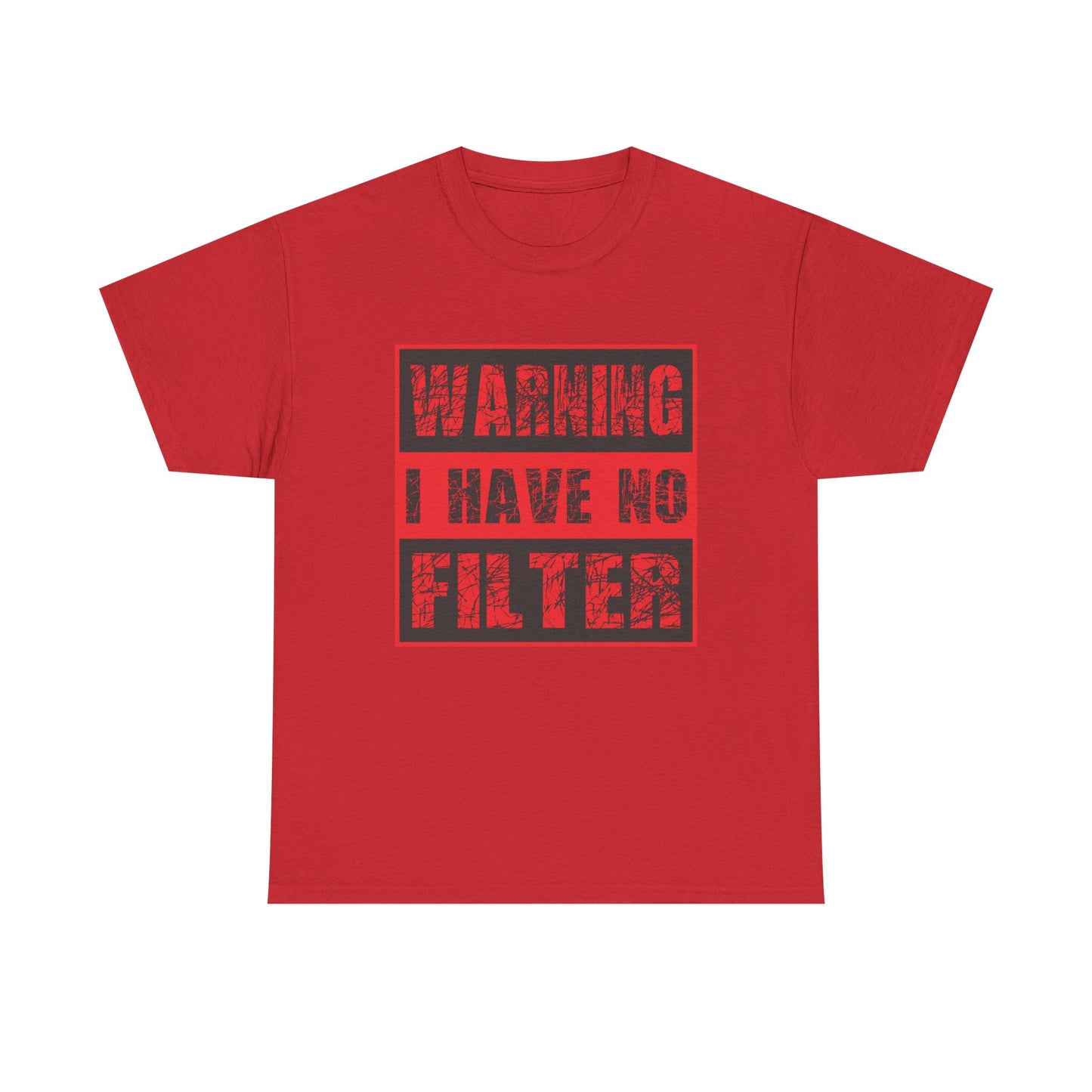 Warning I Have No Filter Unisex Heavy Cotton Tee